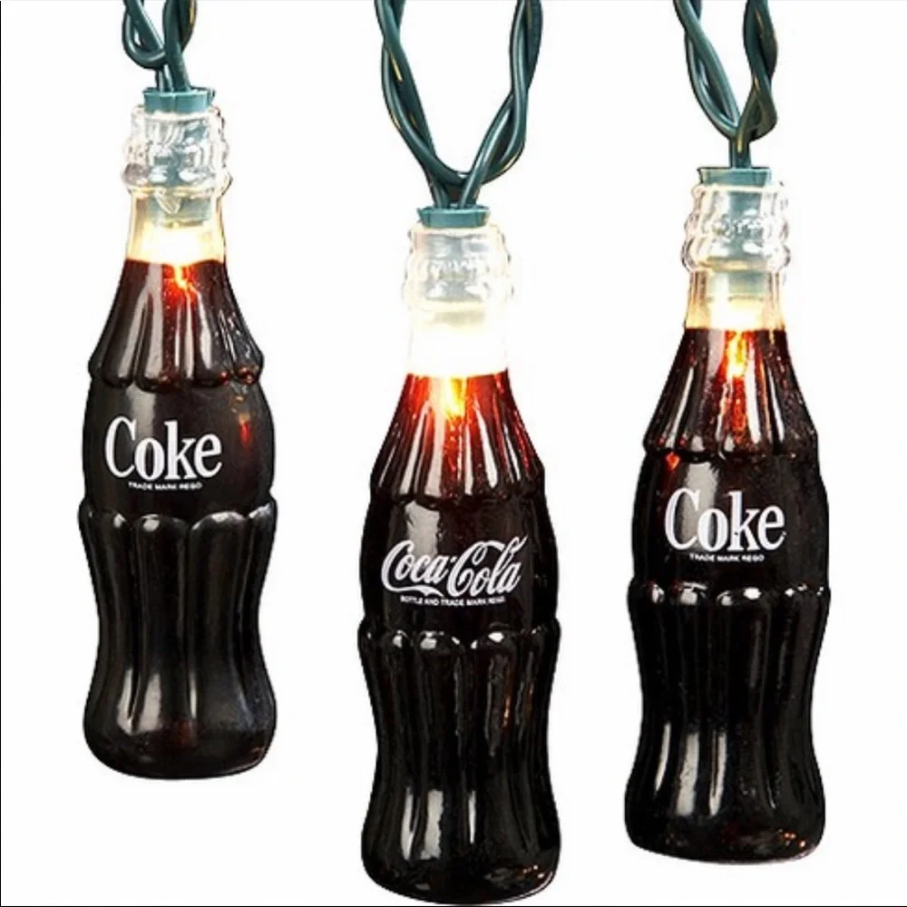 Coca Cola VTG Coke Glass Bottles String Light Set